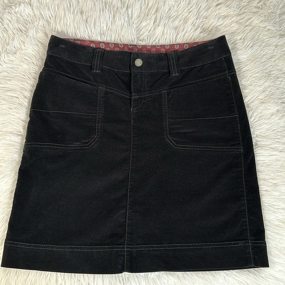 Athleta Black Velvet Velour Roseville Mini Skirt - Picture 1 of 11